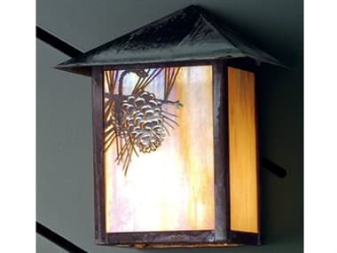 Meyda Seneca Winter Pine 1 - Light Glass Outdoor Wall Light MY41232