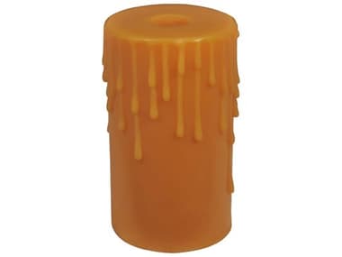 Meyda Poly Resin Honey Amber Flat Top Candle Cover MY104611