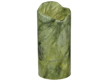 Meyda Cylinder Green Jadestone Uneven Top Candle Cover MY121496