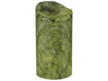 Meyda Cylinder Green Jadestone Uneven Top Candle Cover MY121498
