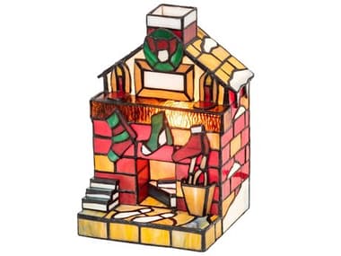 Meyda Glass Tiffany Off White Table Lamp MY18457