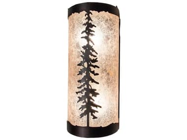 Meyda Tall Pines 12" 2-Light Mahogany Bronze Wall Sconce MY231470