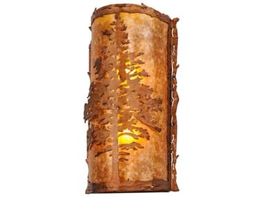Meyda Tamarack 18" Tall Vintage Copper amber Wall Sconce MY148381