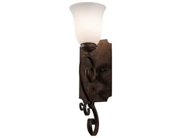 Meyda Thierry 20" Tall 1-Light Rust Antique Brown Glass Wall Sconce MY218111