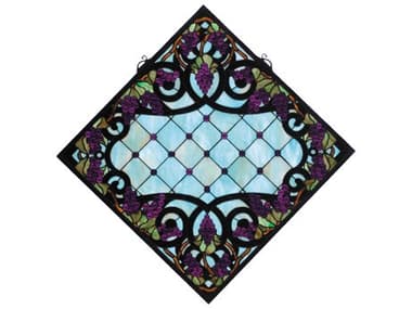 Meyda Tiffany Jeweled Grape Stained Glass Window MY67143