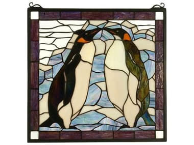 Meyda Tiffany Penguin Stained Glass Window MY71599