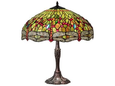 Meyda Tiffany Hanginghead Dragonfly Glass Mahogany Bronze Buffet Lamp MY232805