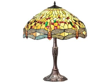 Meyda Tiffany Hanginghead Dragonfly Glass Mahogany Bronze Buffet Lamp MY47960