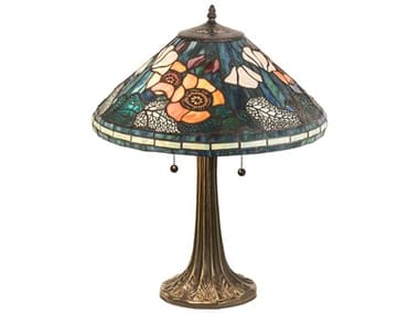 Meyda Tiffany Poppy Cone Table Lamp MY119554