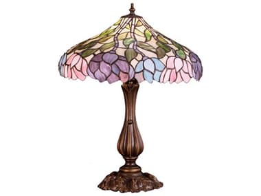 Meyda Wisteria Brown Tiffany Table Lamp MY52135