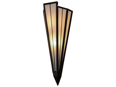 Meyda Brum 22" Tall 2-Light Black Glass Wall Sconce MY179522