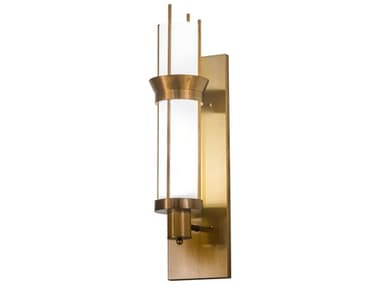 Meyda Farmington 40" Tall 1-Light Gold Glass Wall Sconce MY188959