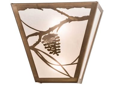 Meyda Whispering Pines 11" Tall 2-Light Copper Wall Sconce MY200156