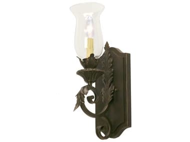 Meyda Vianne 18" Tall 1-Light Gilded Tobacco Brown Glass Wall Sconce MY120150