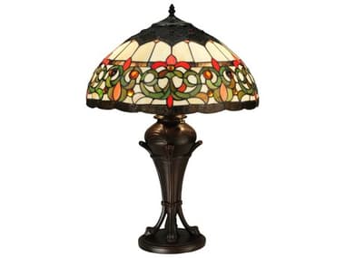 Meyda Creole Brown Tiffany Table Lamp MY130756