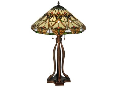 Meyda Middleton Bronze Tiffany Table Lamp MY134150