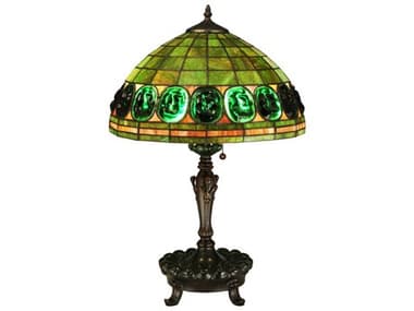 Meyda Turtleback Green Bronze Tiffany Table Lamp MY134539