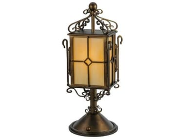 Meyda Standford Yellow Lantern Copper Table Lamp MY145795