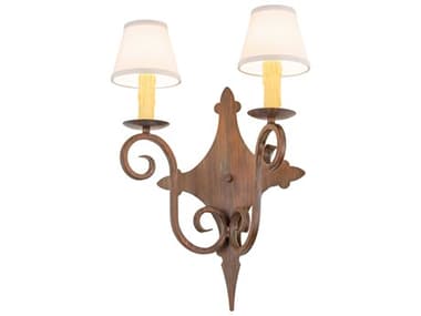 Meyda Angelique 21" Tall 2-Light Brown Wall Sconce MY202222