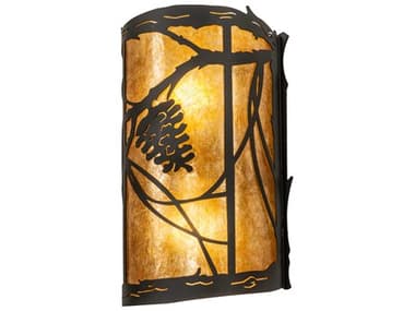 Meyda Whispering Pines 13" Tall 2-Light Oil Rubbed Bronze Wall Sconce MY227983