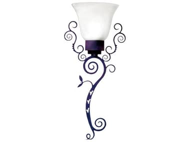 Meyda Zoey 30" Tall 1-Light Purple White Glass Wall Sconce MY120123