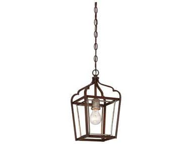 Minka Lavery Astrapia 7" 1-Light Dark Rubbed Sienna With Aged Silver Brown Mini Pendant MGO4341593