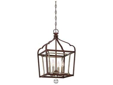 Minka Lavery Astrapia 13" 4-Light Dark Rubbed Sienna With Aged Silver Brown Pendant MGO4343593