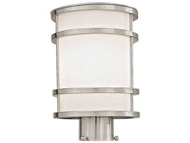 Minka Lavery Bay View Brushed Stainless Steel Glass Outdoor Post Light MGO9806144