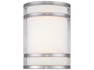 Minka Lavery Bay View Brushed Stainless Steel Glass LED Outdoor Wall Light MGO9801144L