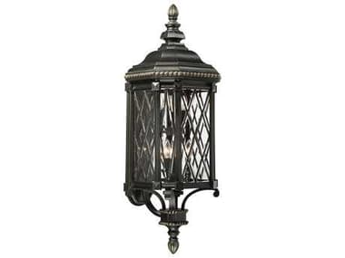 Minka Lavery Bexley Manor Black with Gold Highlights Glass Outdoor Wall Light MGO9323585