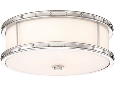 Minka Lavery 1-Light Chrome Glass LED Dome Drum Flush Mount MGO82777L