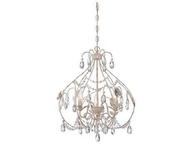Minka Lavery 17" Wide 3-Light Provencal Blanc Off White Candelabra Tiered Chandelier MGO3154648