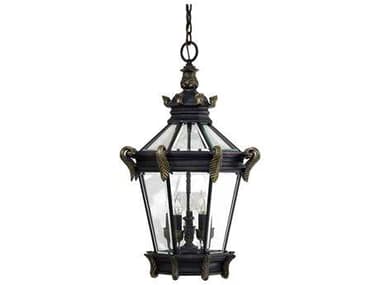 Minka Lavery Stratford Hall Heritage with Gold Highlights Glass Outdoor Hanging Light MGO893495