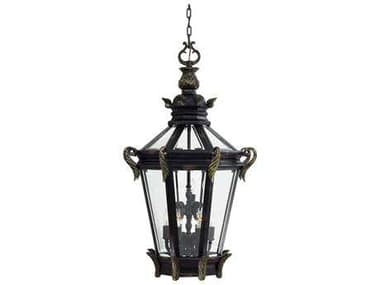 Minka Lavery Stratford Hall Heritage with Gold Highlights Glass Outdoor Hanging Light MGO909495