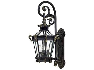 Minka Lavery Stratford Hall Heritage with Gold Highlights Glass Outdoor Wall Light MGO893295