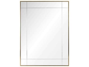 Mirror Home Water Gilded Gold Leaf / Ebony 30''W x 40''H Rectangular Wall Mirror MIH20343