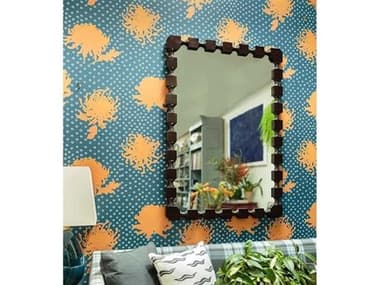 Mirror Home Celerie Kemble Dark Mahogany 37''W x 52''H Rectangular Wall Mirror MIHCK1123