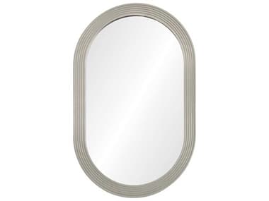 Mirror Home Jamie Drake Cosmopolitan Silver Leaf 30''W x 48''H Oval Wall Mirror MIHJD5001CSL