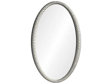 Mirror Home Jamie Drake Cosmopolitan Silver Leaf 30''W x 48''H Oval Mirror MIHJD5005CSL