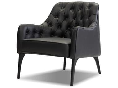 Mobital Ellington 29" Black Leather Accent Chair MBLARELLIBLACBLACK