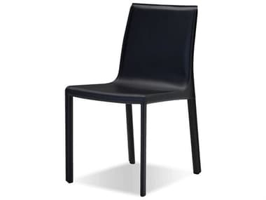 Mobital Fleur Black Leather Dining Side Chair MBDCHFLEUBLACCA117