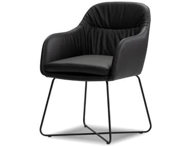 Mobital Vaughn Black Leather Accent Chair MBLARVAUGBLACPCBLA