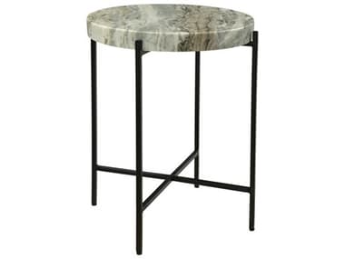 Moe's Home Cirque 17" Round Marble Light Brown End Table MEIK101021