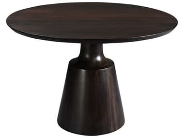 Moe's Home 46&quot; Round Wood Dark Grey Dining Table MEKY100325