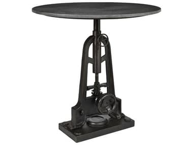 Moe's Home Collection Black 35'' Wide Round Bar Height Counter Dining Table MEQJ100602