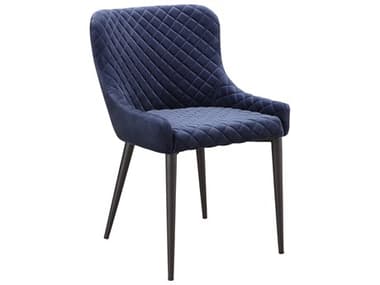 Moe's Home Etta Blue Fabric Upholstered Side Dining Chair MEER204746