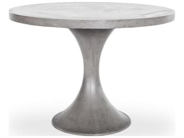 Moe's Home Isadora 43" Round Dark Grey Dining Table MEBQ100825