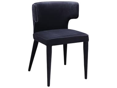 Moe's Home Jennaya Ply Wood Black Fabric Upholstered Side Dining Chair MEEH110302