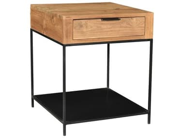 Moe's Home Joliet 20" Square Wood Natural End Table MEDR132324