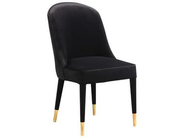 Moe's Home Liberty Birch Wood Black Fabric Upholstered Side Dining Chair MEME105102